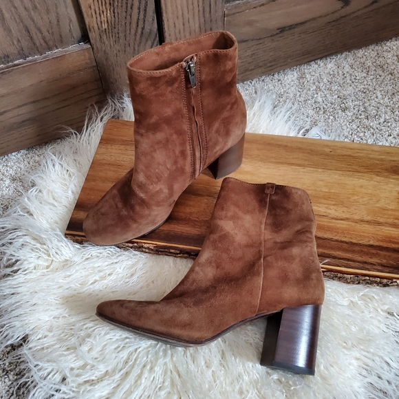 Frye Shoes - Frye Suede Heeled Booties
